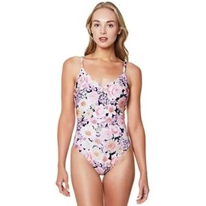 Sanctuary Multi Petal Pusher High-Leg One-Piece Swimsuit, US Medium